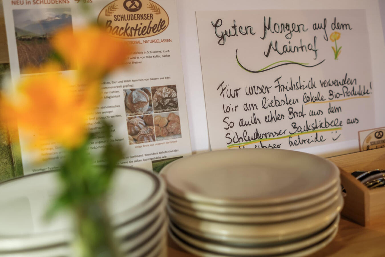 FlowFarm Mairhof, Gschneir 16, Schluderns, Frühstück FlowFarm Mairhof, Gschneir 16, Schluderns, Frühstück